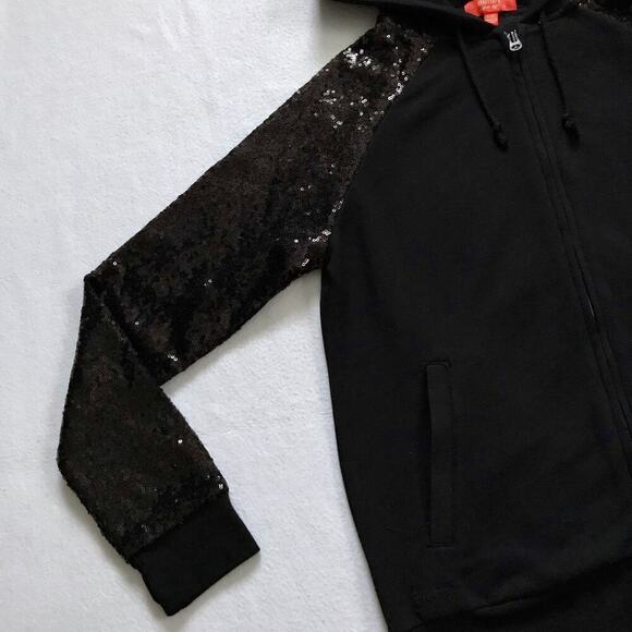 Butter NWT Full Zip Sequins Hoodie Girls L (12) - Picture 5 of 10